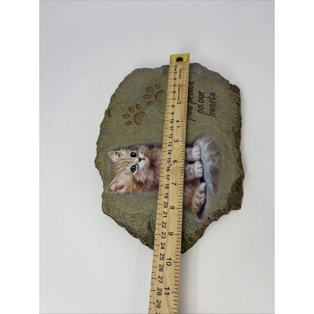 Bradford Exchange Paw Prints On Our‎ Hearts Cats Plaque 2003 Limited Edition